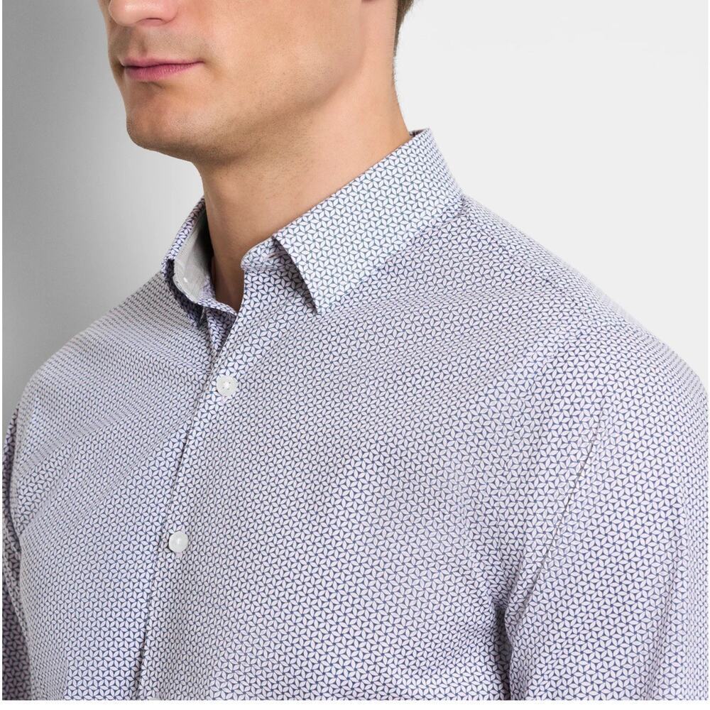 Van huesen Dress Shirt 16 34/35 Slim Fit Stretch